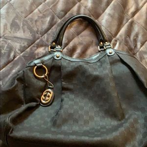Authentic GUCCI canvas black ladies